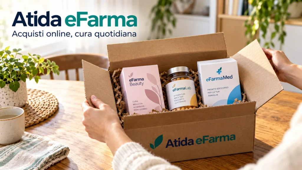 Apertura di un ordine Atida eFarma con prodotti di bellezza e benessere